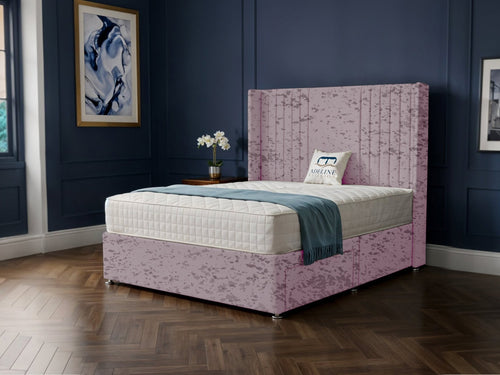 Mayfair Vertical Channel Divan Bed Set with Storage Drawers, Floor Standing Headboard & Footboard