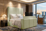 Almond Metropolitan Vertical Panel Storage TV Bed 60"