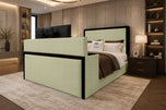 Almond Noir Border Storage TV Bed 54"