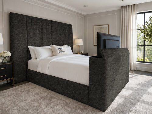 Palazzo Grand Wing Storage TV Bed Set with End Lift – 48" Floor Standing Headboard