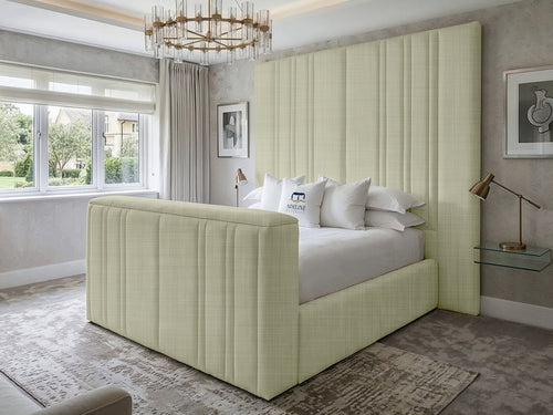 Pinnacle Grand Vertical Channel Storage TV Bed Set with End Lift – 48" Floor Standing Headboard