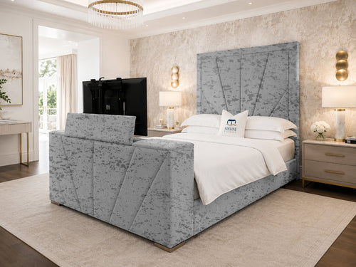 Prism Diagonal TV Bed – 54" Headboard