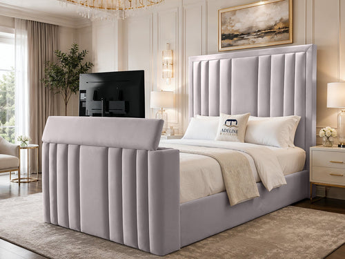 Riviera Vertical Channel TV Bed – 48" Headboard