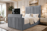 Armour Coniston - Riviera Vertical Channel Storage TV Bed Set with End Lift – 48" Floor Standing Headboard