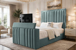 Emerald Coniston - Riviera Vertical Channel Storage TV Bed Set with End Lift – 48" Floor Standing Headboard