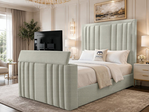 Riviera Vertical Channel TV Bed – 54" Headboard