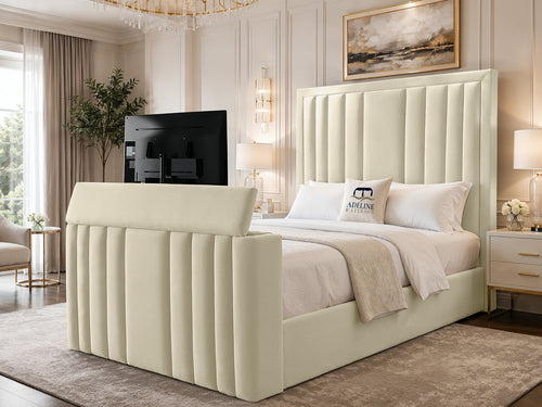 Riviera Vertical Channel TV Bed – 60" Headboard