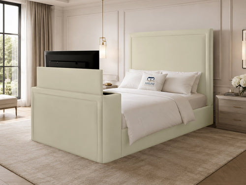 Serene Minimal TV Bed – 48" Headboard