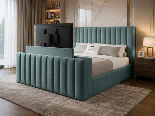 Vantage Stripe TV Bed – 48" Headboard