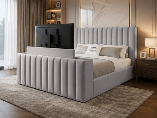 Vantage Stripe TV Bed – 54" Headboard