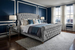 Grey Crushed Velvet