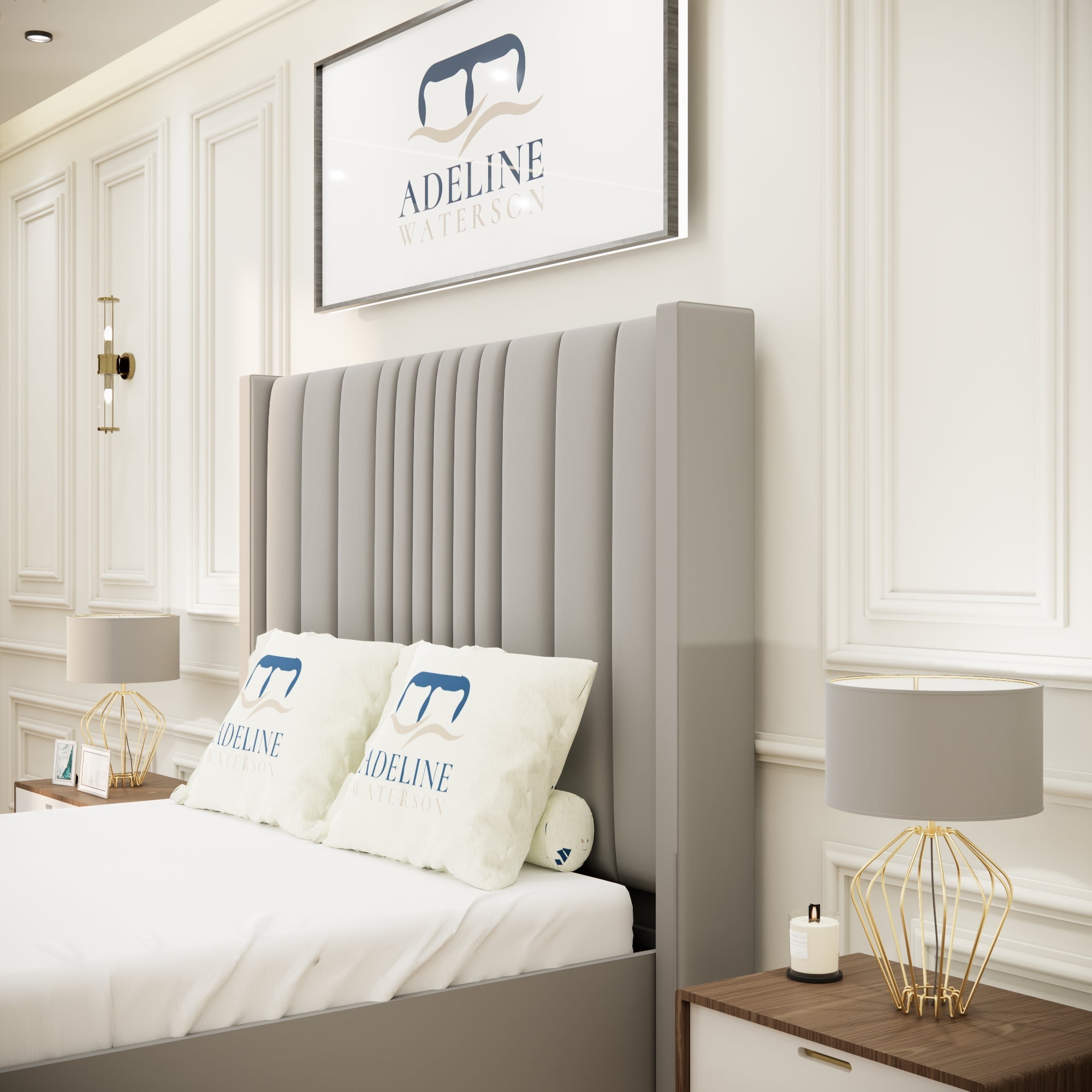 Winston Signature Bed - Silver - Adeline Waterson